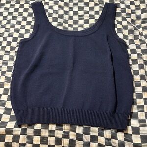 St. John Basics Dark Blue Knit Top